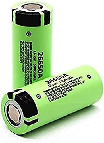 ASTC AA Baterias de lítio3.7V 5000mAh 26650A Bateria de íons Li de alta capacidade recarregável para lanterna LED-2pcs