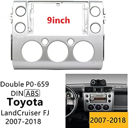 Painel de Fáscia de Rádio de Carro de 9 polegadas para Toyota Cruiser FJ 07-18 Estrutura de painel estéreo
