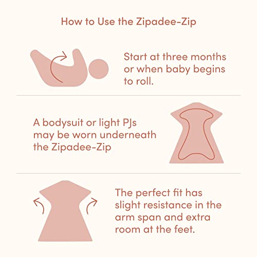 Sleepbaby Zipadee -Zip Swaddle Sack Sack com Zipper Conveniência - Baby Swaddle Transition Blain - Classic Boy - Medium - 3 pacote