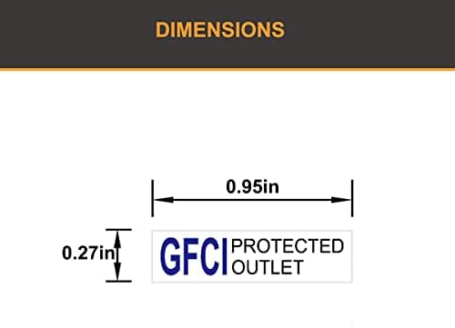 Placas de receptáculos protegidos de GFCI Placas de etiqueta adesivo Decal
