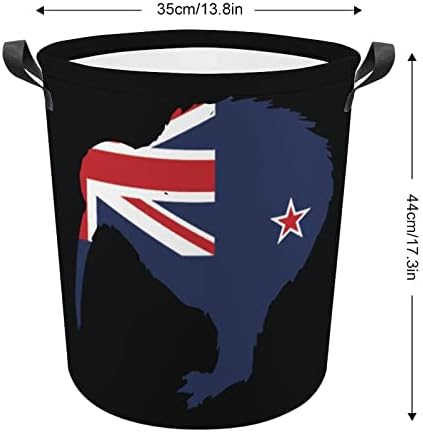 Nova Zelândia Kiwi Bird Roupa Cesto de Roupa Recursível Roupa Alta Torneira com Grilhões Bolsa de Armazenamento