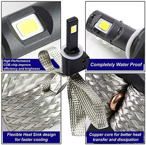 [Modelo de halogênio] Lâmpadas de faróis de projetor de cristal 3D com sinal de giro LED e kit de conversão de LED compatível com