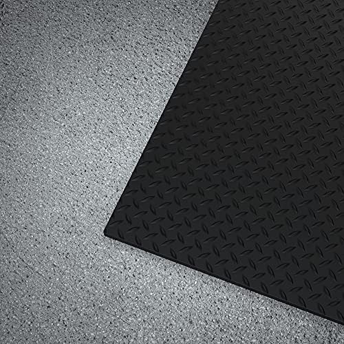 Força de trabalho Vinil Diamante Placa de diamante Comercial Matting, tapete de piso pesado para garagens, instalações industriais