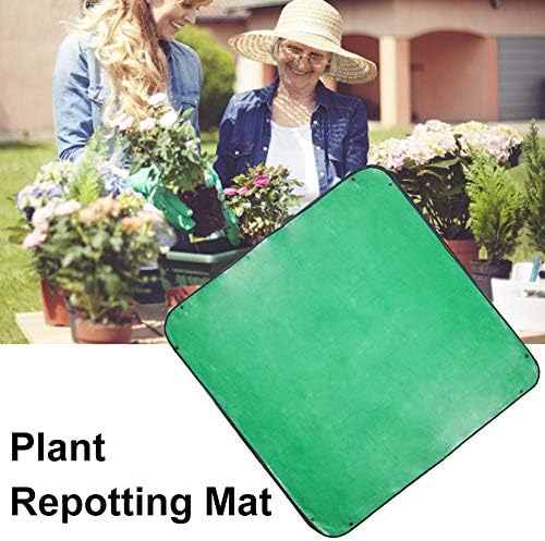 2pack planta repoting tapetes quadrados, 39,3 polegadas de transplante de jardim dobrável pano de trabalho, apanhador sujo