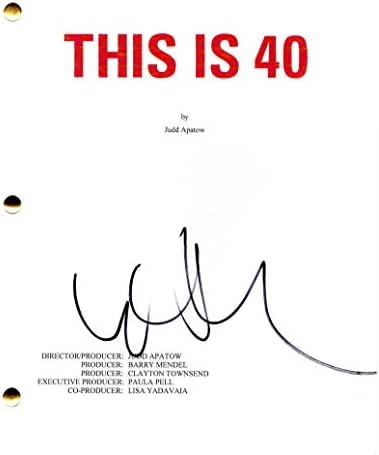 Leslie Mann assinou o Autograph - são 40 script de filme completo - Paul Rudd, Judd Apatow, Megan Fox, Albert Brooks, John Lithgow,