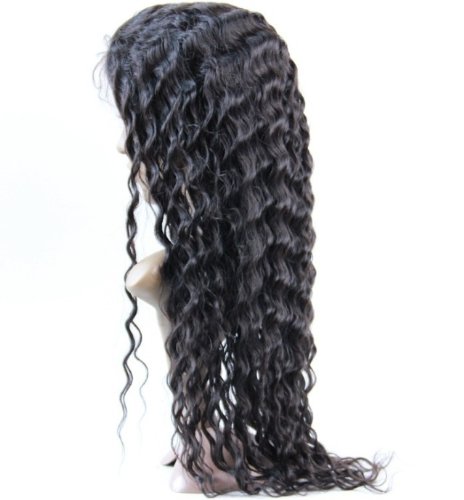 2017 Novo 10 perucas de cabelos humanos perucas de renda cheia european virgem Remy Human Human Wave Deep Wave Color #1B Marca registrada: Dajun