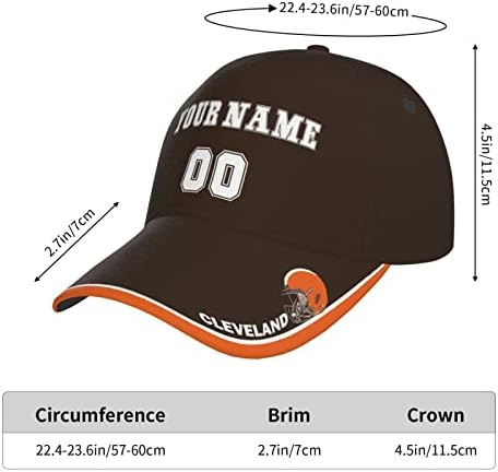 Cap Hat de futebol personalizado Nome personalizado Número de fãs de futebol presentes para homens jovens mulheres jovens