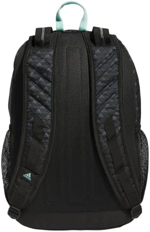 Mochila Adidas Prime 6, Bos Mini Monogram Black/Semi Flash Aqua Blue, um tamanho