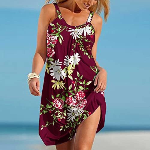 HXOBAX SUNDRESSOS SEXY FLORAL IMPRESSÃO PARA MULHERES 2023 Vestidos casuais de midi casuais de verão, vestido de camisa de