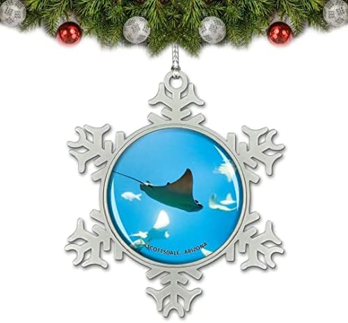 UMSUFA ARIZONA Scottsdale Aquarium Fish USA Christmas Ornament Tree Pingente Decoração de Crystal Metal Metal