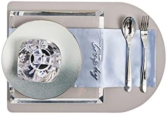 Mgwye prata de mesa cheia de mesa de mesa clara bandeja de cristal placas de tabela de tabela conjuntos de faca garfo colher underware
