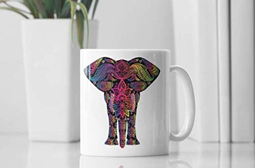 Linda caneca de café de arte elefante | Artistry of Elephants Cerâmica Caneca | CM1036