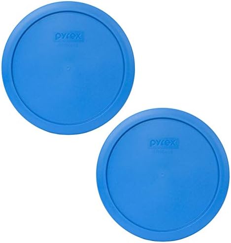 Pyrex 7402 -PC 6/7 xícara marinha azul redonda de plástico de plástico tampa de armazenamento de alimentos, feita nos