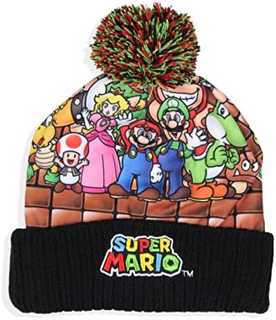 Nintendo Super Mario Multi Personagem Logo Bordado LOGO POM CHAP