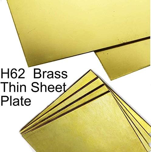 Havefun Metal Copper Foil H62 Placa Brass Indústria DIY Folha de experimentos Espessura de 0,4 mm, largura 300 mm/11,8 polegadas,