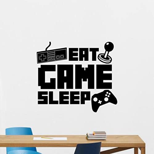 Eat Sleep Sleep Sleep Game Wall Decals Controlador Decalque Decalque Quote de parede Citação de vinil Poster Gamer Sala de
