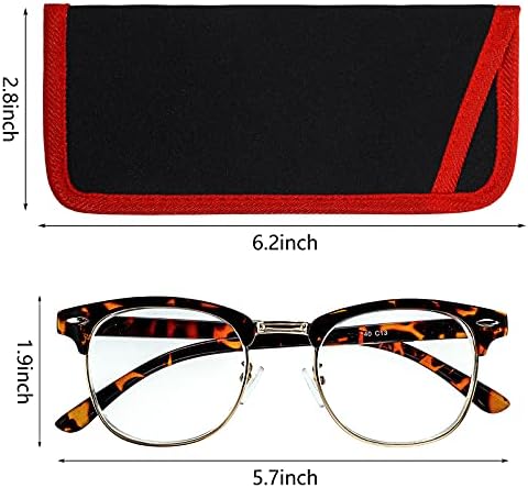 12 peças copos de óculos de óculos macios bolsa de óculos de sol portáteis de óculos escuros anti -scratch, 6,1 x 2,76 polegadas, 6 cores