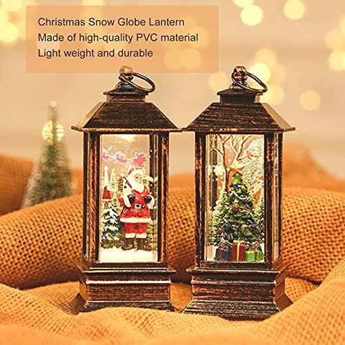 Lanterna de Natal, lanterna de globo de neve de natal, lâmpada de rua iluminada em forma de lanterna de decoração de decoração