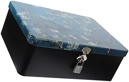 Caixa de armazenamento de caixa de 5pcs de Zerodeko com caixa de armazenamento de maquiagem de trava caixa vintage placa de lata vazia caixa