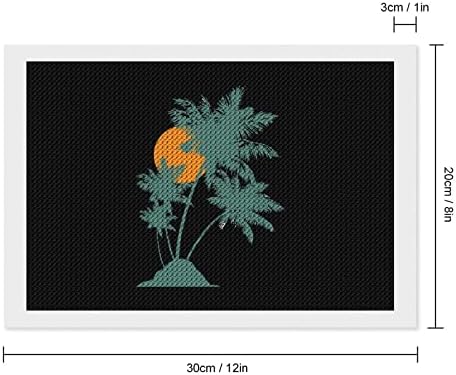 Palm Tree Diamond Pintura Kits 5d DIY Decoração de Rhinestone Arts de Artes para Adultos 8 X12