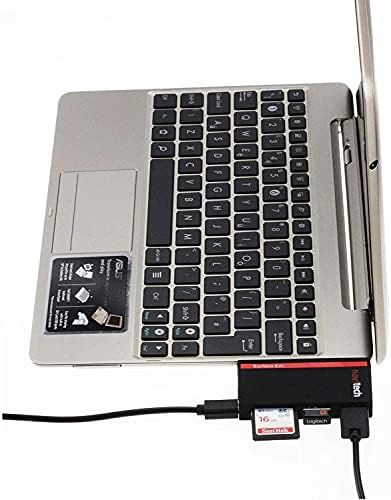 Navitech 2 em 1 laptop/tablet USB 3.0/2.0 Adaptador de cubo/micro USB Entrada com SD/micro sd leitor de cartão compatível com