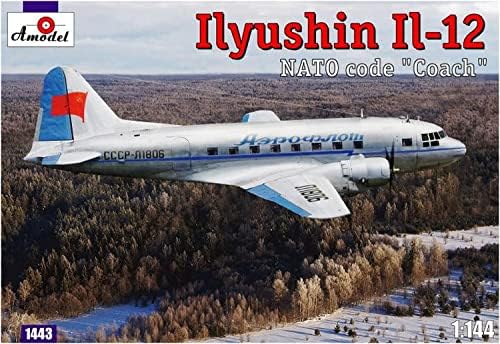 Model A AM1443 1/144 Illyushin IL-12 Coach Double Airliner Plástico Modelo