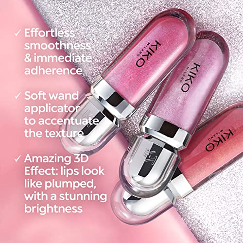 Kiko Milano - 3D Hydra Lip Gloss 20 Socuming Lipgloss para uma aparência 3D | Cor da castanha | Não comedogênico | Maquiagem