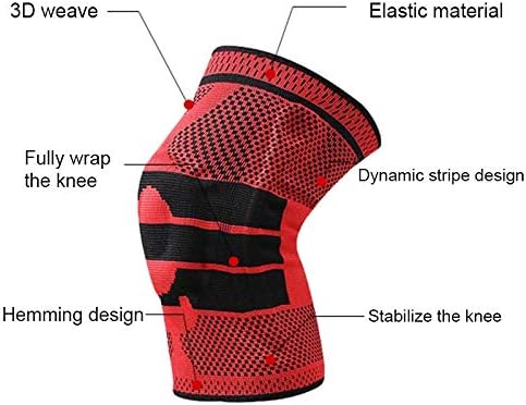 Ccbuy 1 par de joelheiras de silicone, aparelho de joelho de cinta para articulações de articulações para articula