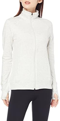 Essentials Studio feminino Terry Sleeve Full-Zip Jacket