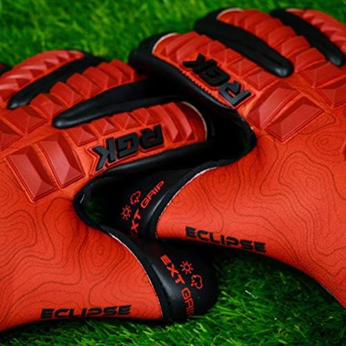 Renegade GK Eclipse Professional Soccer Golety Luvas com Microbe-Guard Pro-Tek Fingaves e 4+3mm Ext Contato Grip | Luvas do goleiro