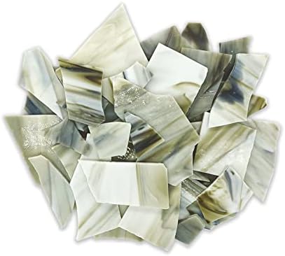 1000g de mosaico de vitral irregulares para artesanato, teixo e tulipa variadas de ladrilhos de fragmento de vidro quebrado para