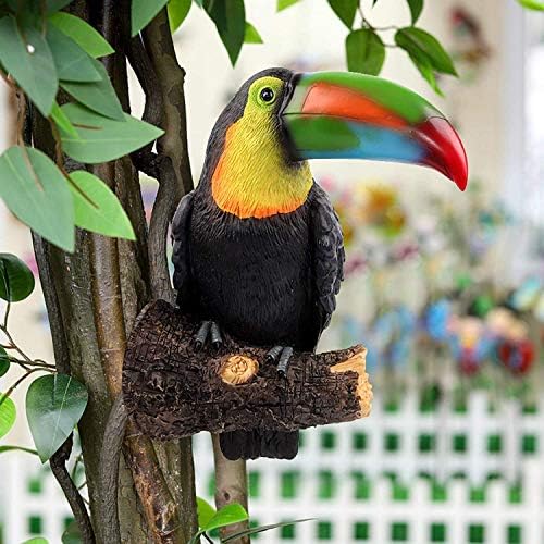 Toucano resina estatueta escultura de touco de pássaro tropical estatueta toucan toucano desktop escultura decorativa presente