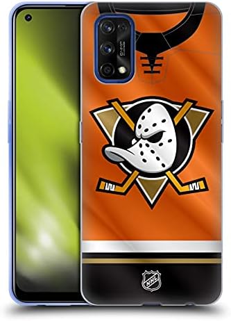 Projetos de capa principal licenciados oficialmente NHL Jersey Anaheim Ducks Case de gel macio compatível com o Realme 7 Pro
