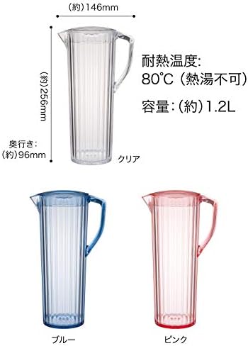 CB JAPAN UCA arremessador, rosa, 0,4 gal, plástico, panela de chá de cevada, jarro LS