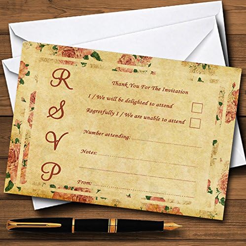 Cartões de RSVP personalizados para cartas de cartão postal de Rosas Pink Roses