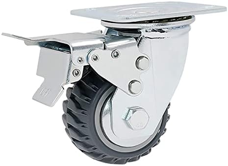 rodízios de giro pesado giratório de 100 mm Roda de giro com freio, um conjunto de 4, carga de 800 kg, rodas de rúpor