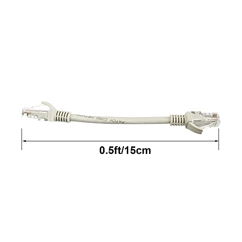 KALLAUDO CAT6 Ethernet Patch Cable 0,5 pés 10 Gbps Rede Internet LAN Patch Cord, cabo RJ45 CAT 6 RJ45 para roteador, modem, xbox,