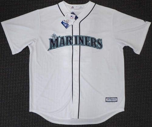 Seattle Mariners Ichiro Suzuki Autografou White Majestic Base Cool Base Jersey 51 Tamanho XL é estoque de holo 148635