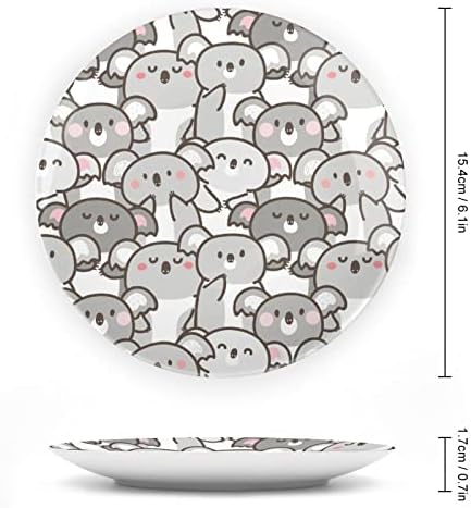Cartoon Koala Bear Cerâmica China Placas decorativas com ornamentos pendurados Pratos de jantar