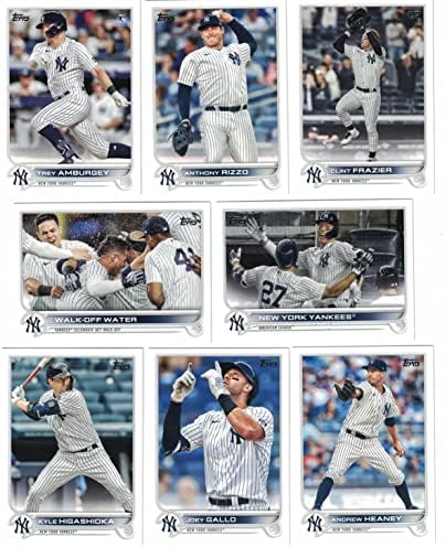 New York Yankees / 2023 Topps Team Set com cartões! Além disso, o time de beisebol de 2022 Topps com cartas. *** Inclui cartões
