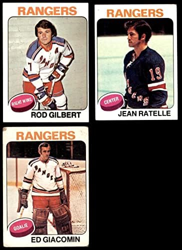 1975-76 Topps New York Rangers perto da equipe definida New York Rangers - Hockey GD+ Rangers - Hóquei