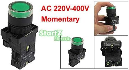 5pcs 22mm Nenhuma troca de botão de push iluminada verde iluminada AC 220V ZB2-EW3361
