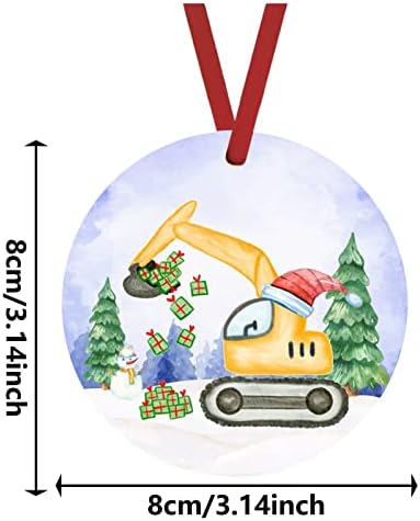 Pingente de Natal de madeira Signboard Christmas Decorações de Natal Pingente Adequado em decoração 2021 Decoração de casa redonda Mini colar de bola