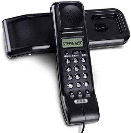 Telefone sem-logo, telefone fixo retrô de estilo ocidental, com armazenamento digital, montado na parede, função de redução de ruído para casa e escritório