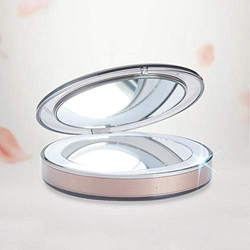 MIAOHY LED LUZ MINI MAPAGEM MAPACH MELHOR COMPACT Pocket Face lábio espelho cosmético Viagem portátil espelho de iluminação portátil cota dobrável