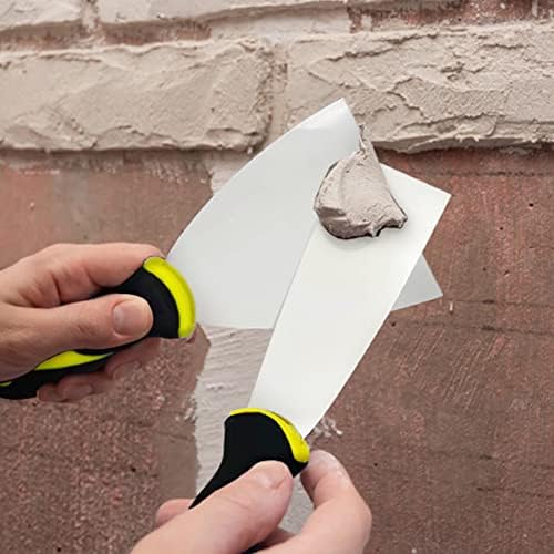 Raspadores de faca de vidraceiro, faca de spackle de 1,5 polegadas, ferramenta de raspador de metal para acabamento de drywall, raspagem de gesso, decalques e papel de parede