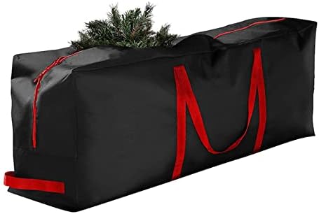 Cokino grande bolsa de armazenamento de árvore de Natal com alças reforçadas duráveis ​​e duas árvores artificiais de zíper duplo