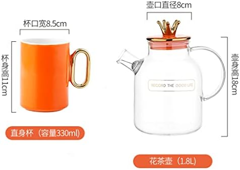 N/A Nórdica Modern Water Cup Set Ceramic Water Set Cup Hospitality Home Set Room Living Redond Mouth Glass Kettle
