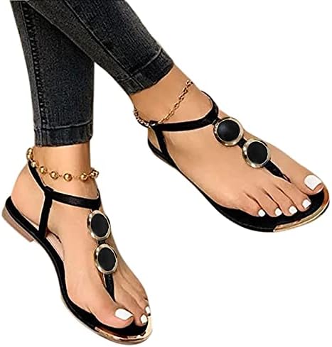 sandálias de cooki para mulheres de verão casual com zíper confortável sandálias planas viagens sandálias de sandálias femininas sandálias chinelos pretos