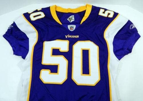 2006 Minnesota Vikings 50 Jogo emitido Purple Jersey 48 DP20317 - Jerseys não assinados da NFL usada